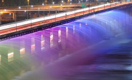Мост-фонтан Панпхо (Фонтан радуги). Южная Корея → Сеул → Архитектура