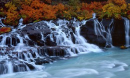 Водопады Хрейнфоссар. Природа